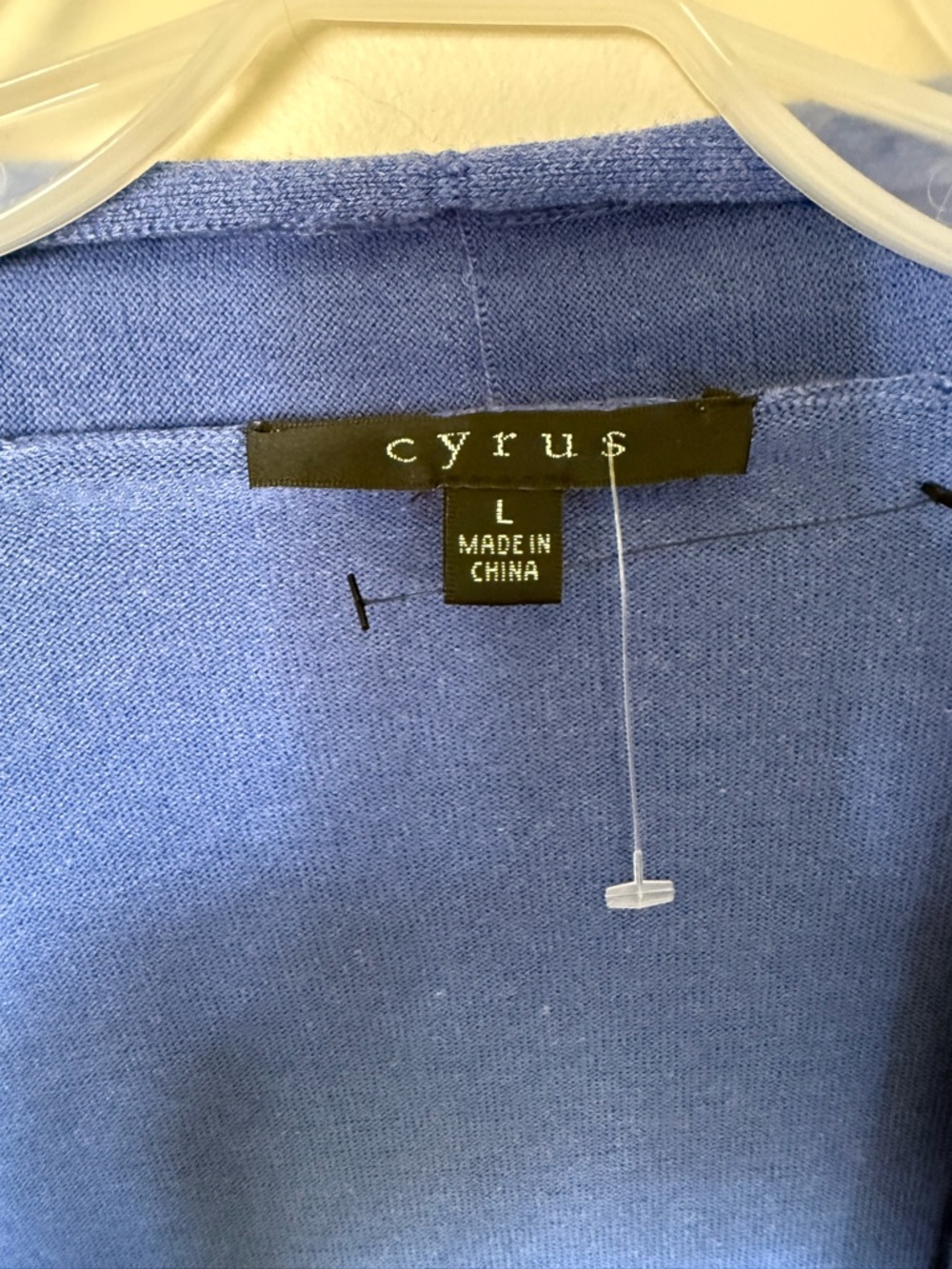 Cyrus Open-Front Royal Blue Cardigan Sweater - Picture 3 of 5